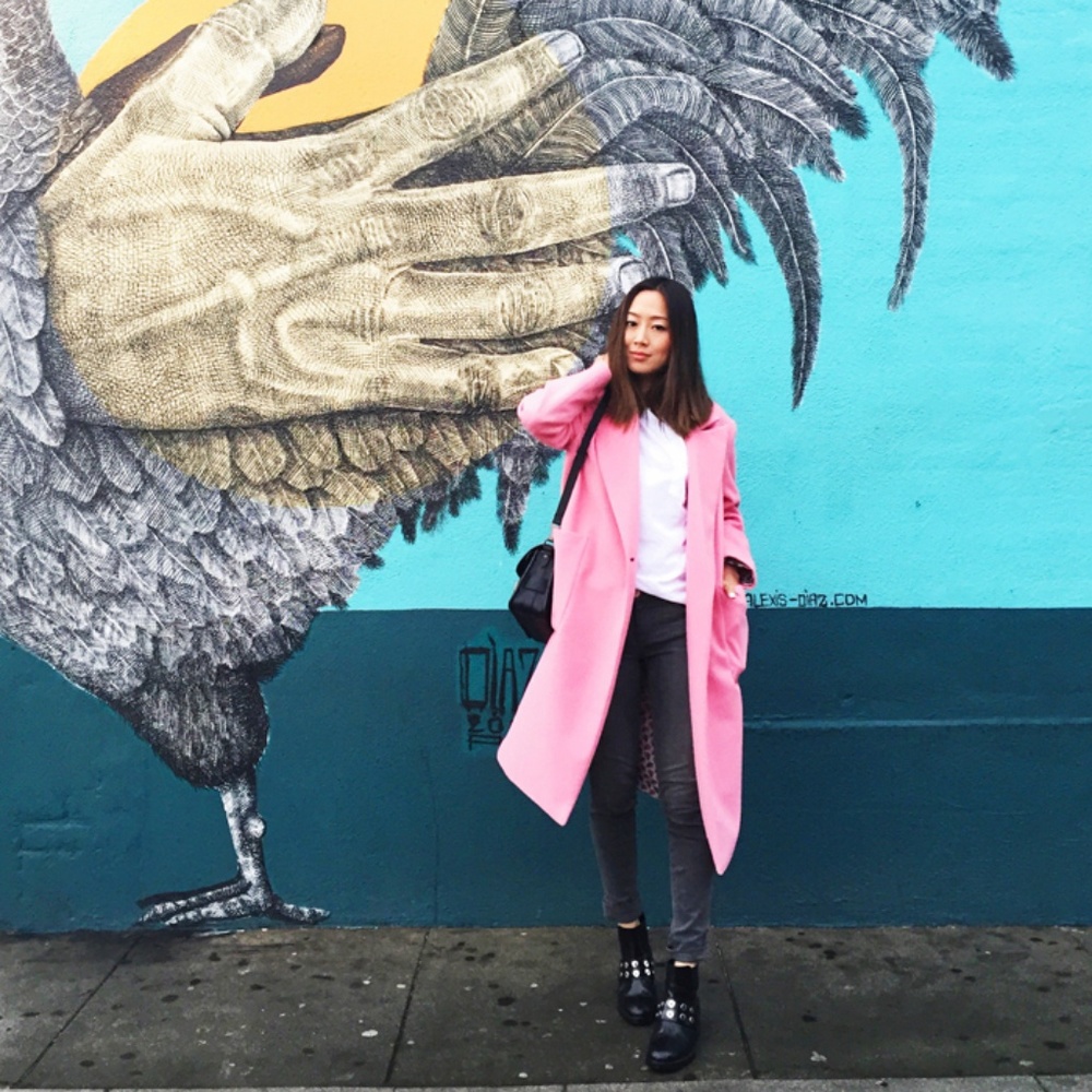 Minusey Pink Oversized Coat